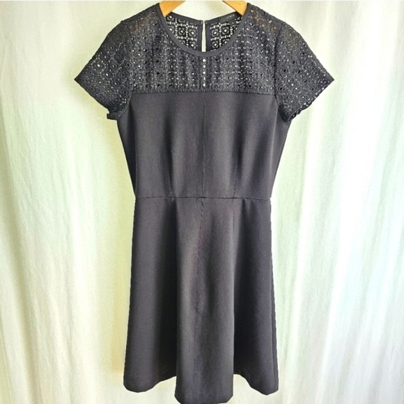 J Crew Black Embroidery Cap Sleeve Midi Dress - Picture 5 of 16